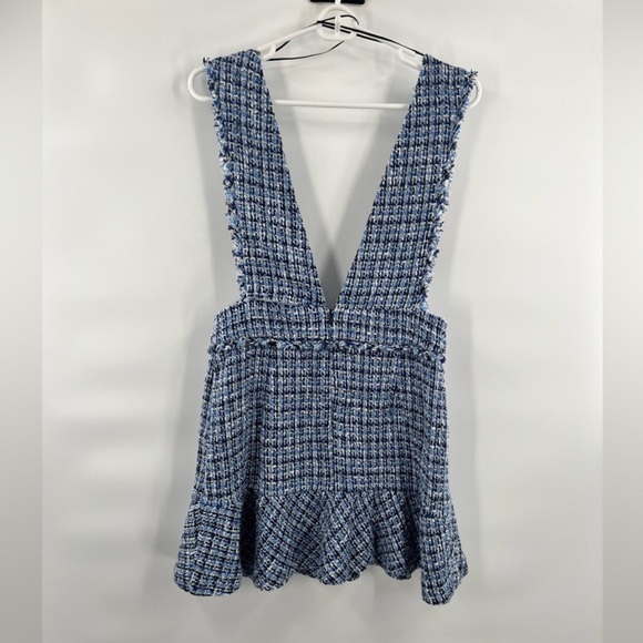 Zara Overall Textured Pinafore Dress Bloggers Favorite - Picture 8 of 12